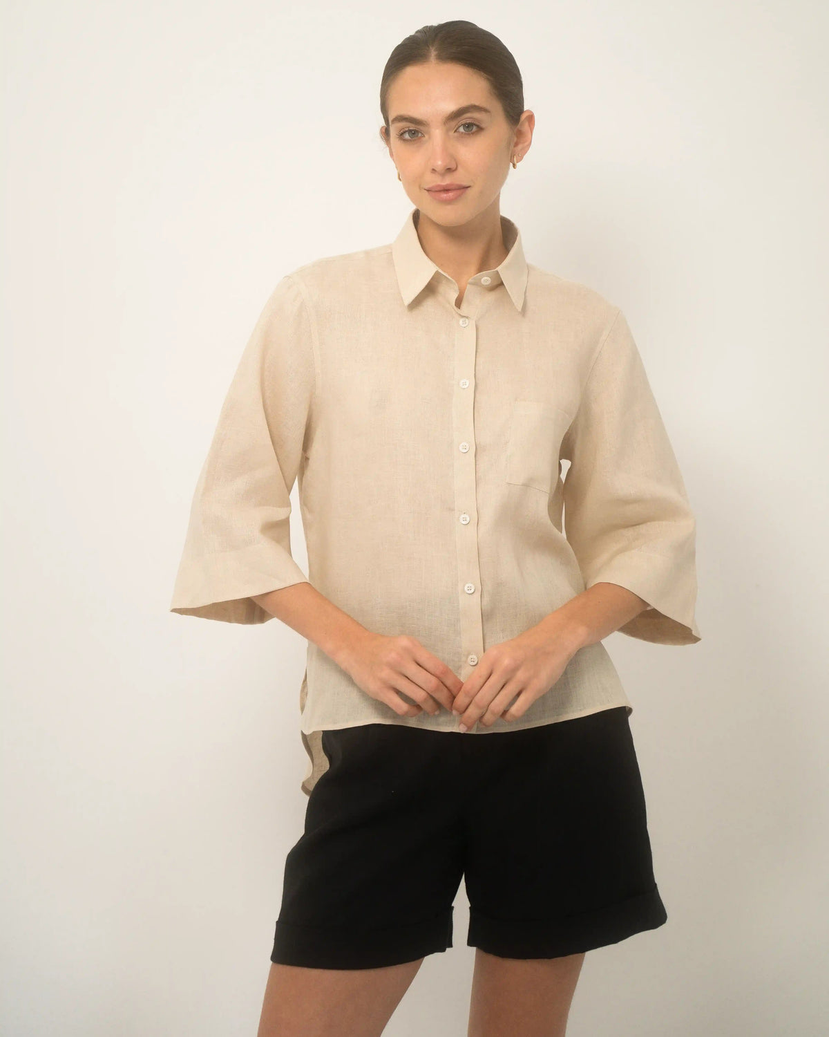 Boyfriend Shirt Mujer - European Flax