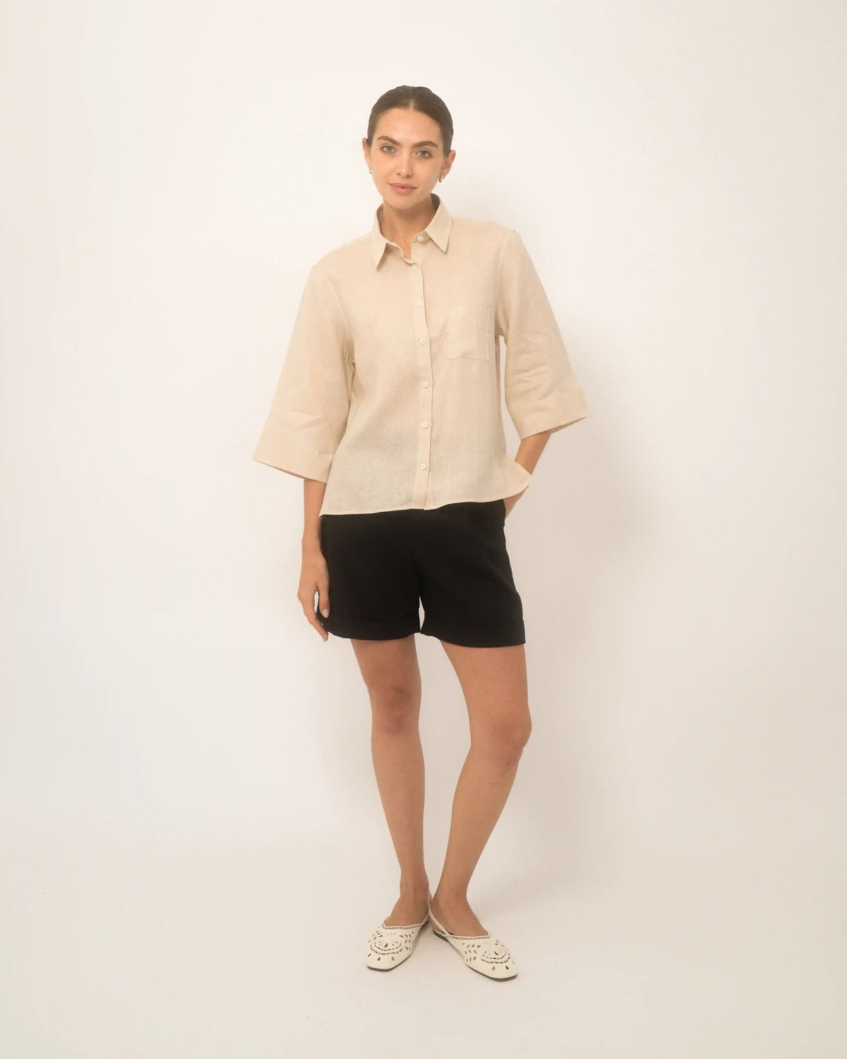 Boyfriend Shirt Mujer - European Flax