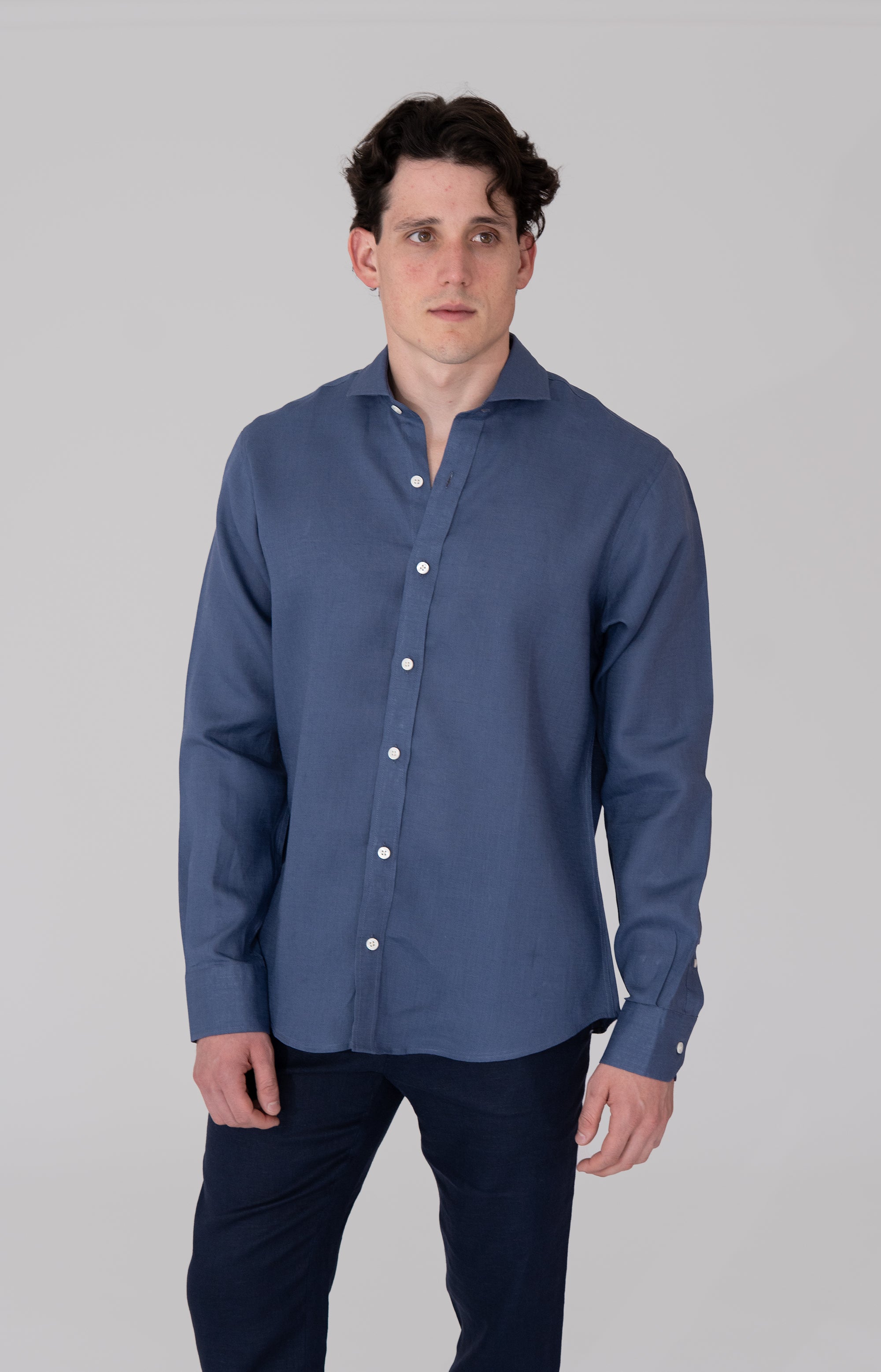 Camisas 100% Lino Cuello Francés- European Flax