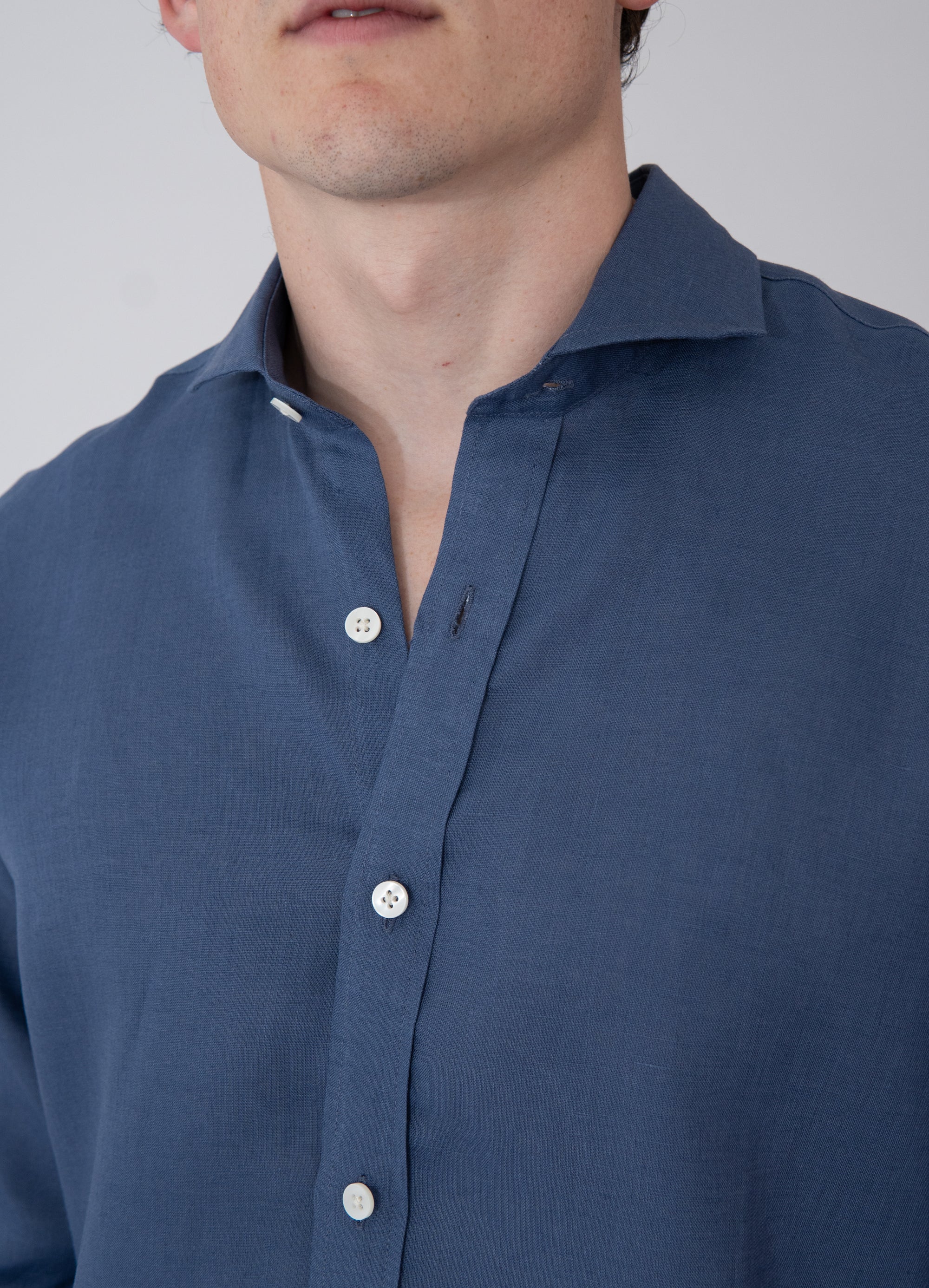 Camisas 100% Lino Cuello Francés- European Flax