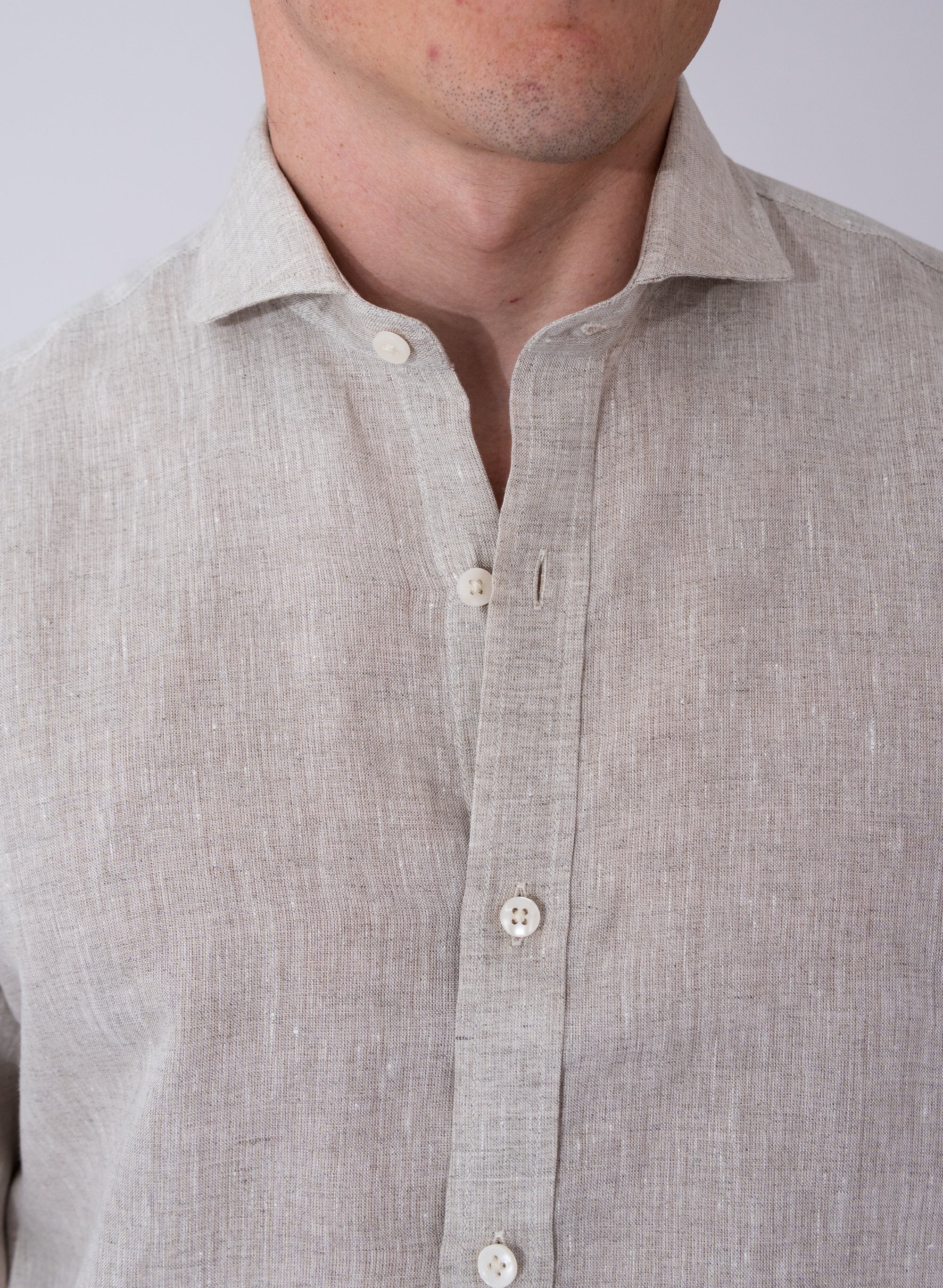 Camisas 100% Lino Cuello Francés- European Flax