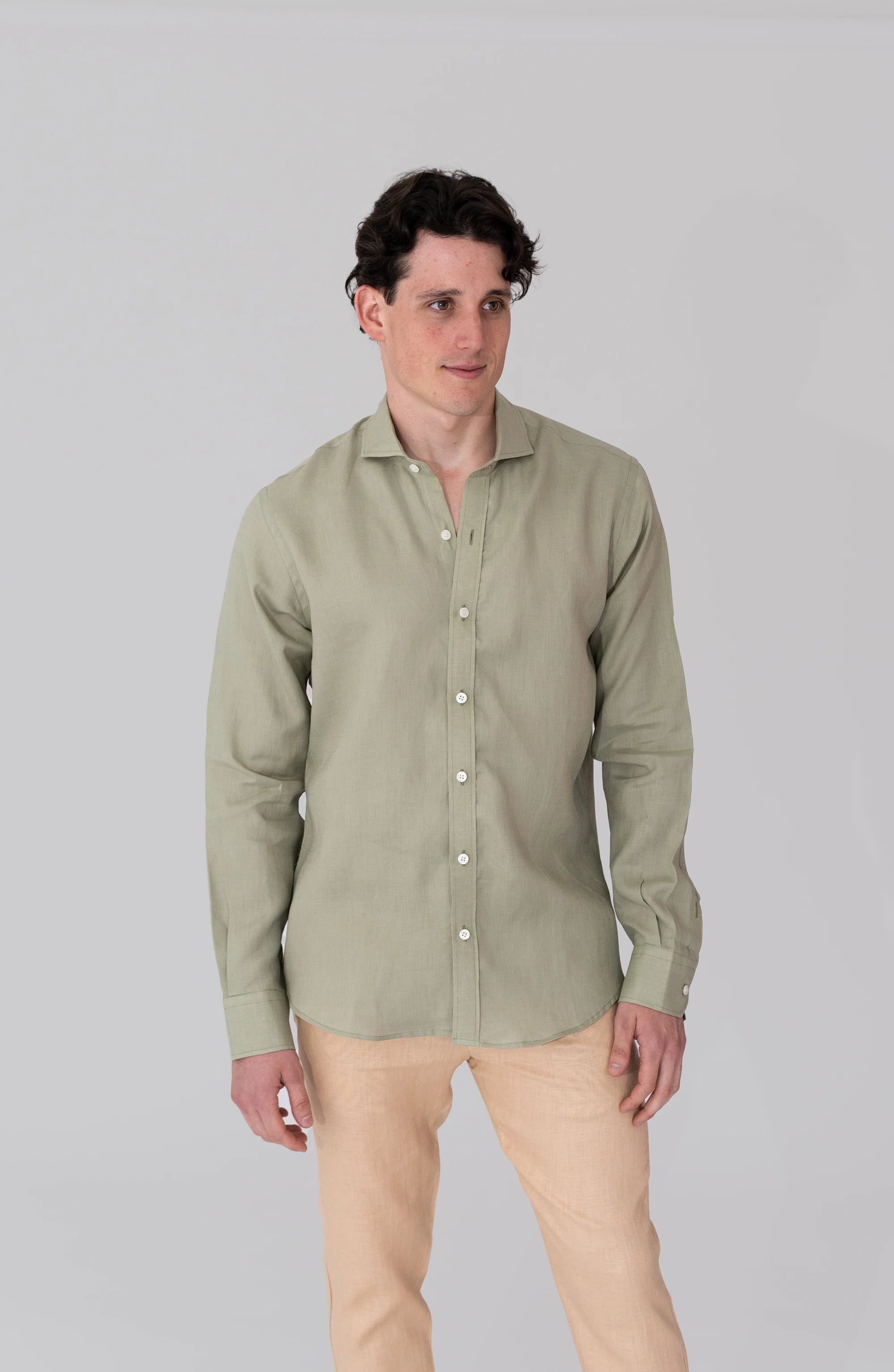 Camisas 100% Lino Cuello Francés- European Flax