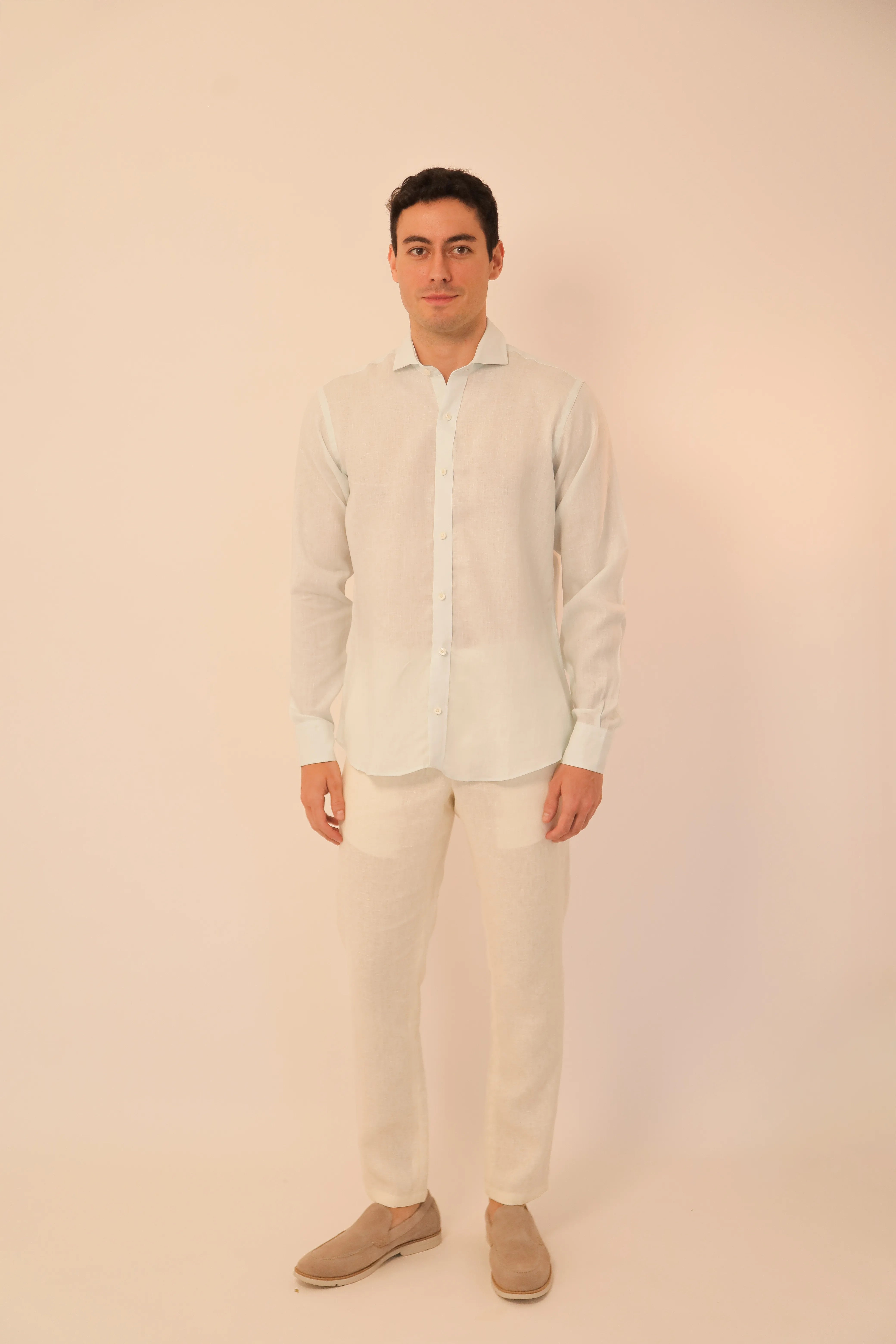 Camisas 100% Lino Cuello Francés- European Flax