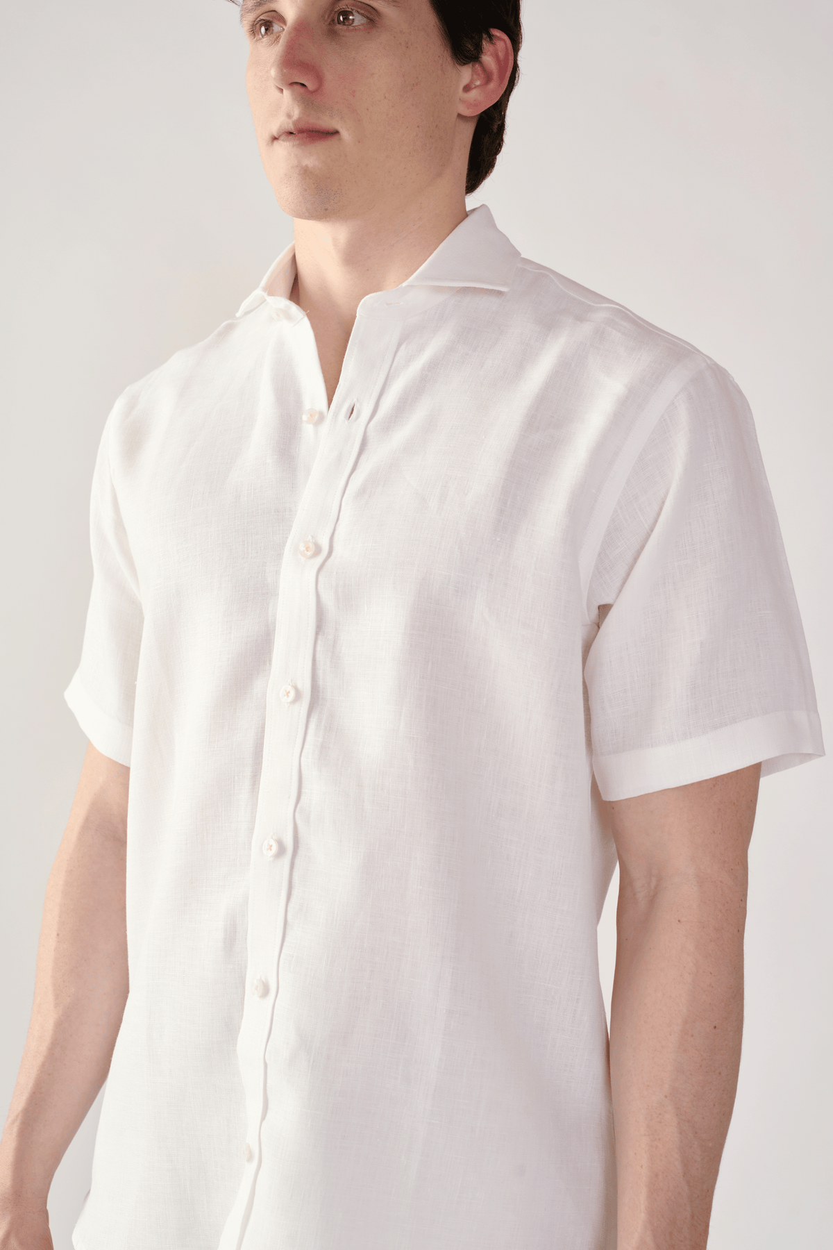 Camisas 100% Lino Cuello Francés Manga Corta- European Flax