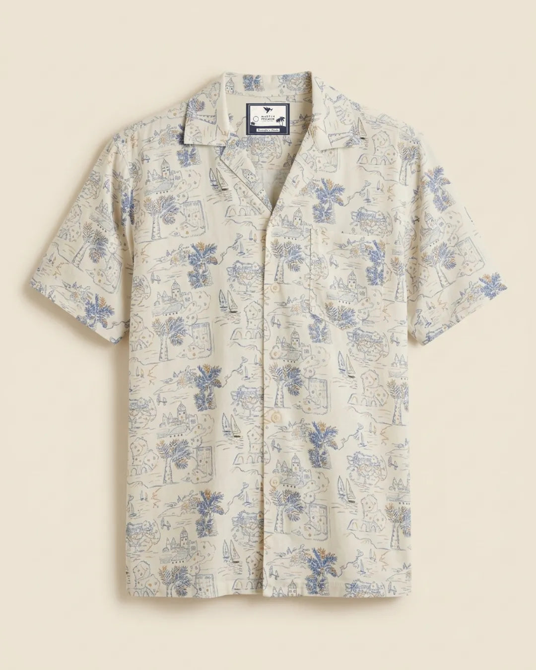 Camisas Cubanas Estampada Caribbean Wild Life