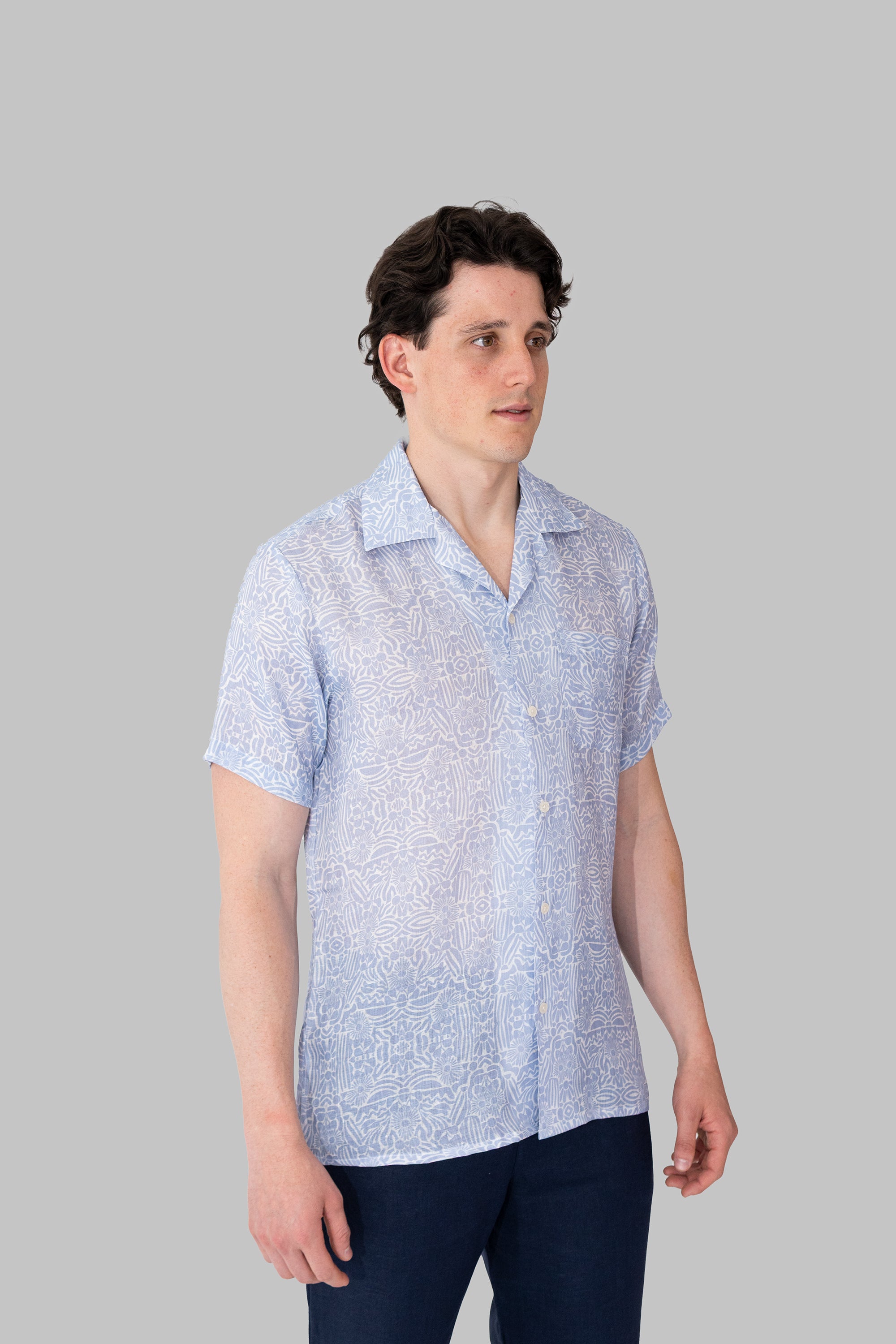 Camisas Cubanas Estampada Lavania