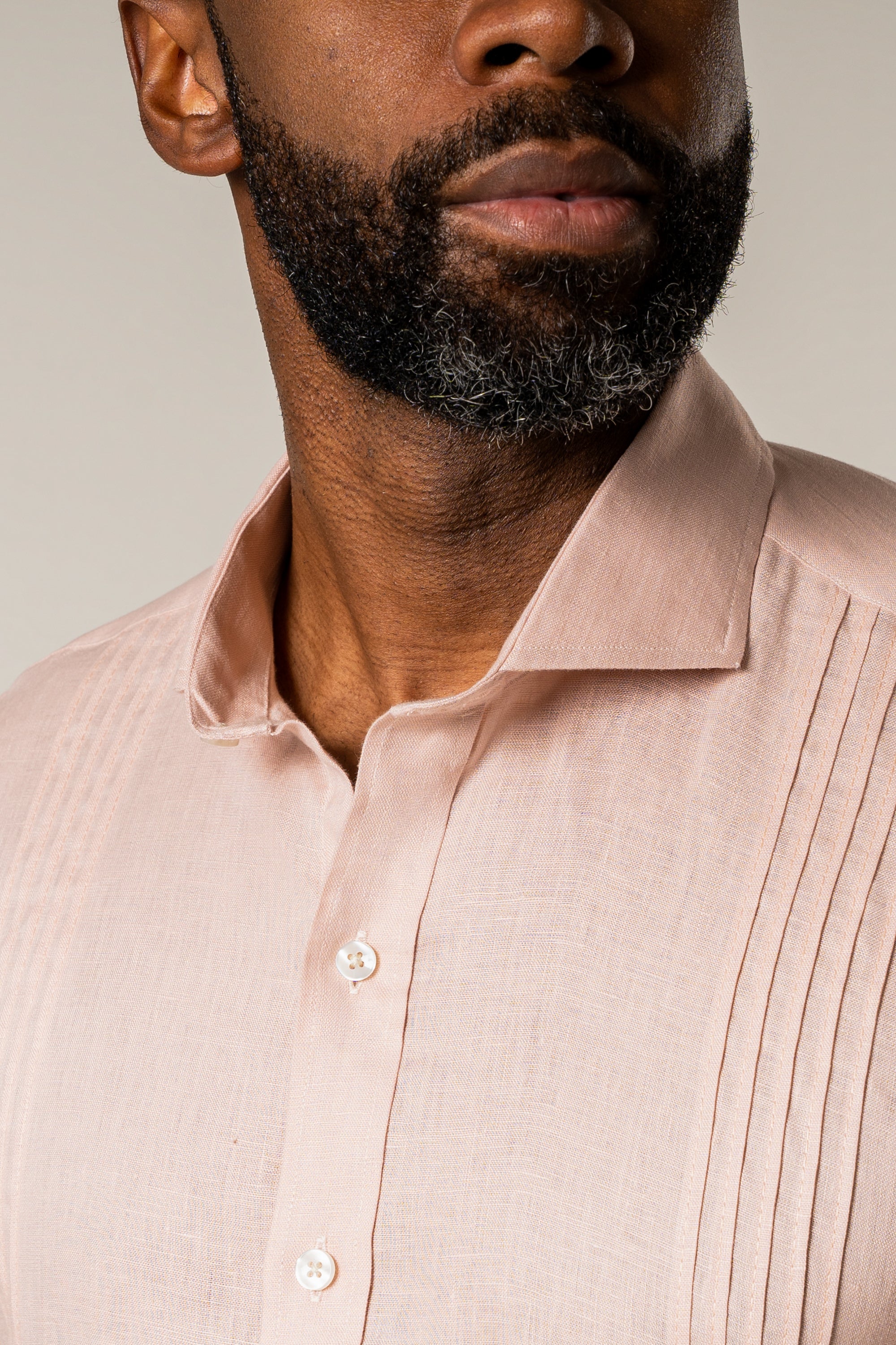 Guayabera 100% Lino Cuello Francés