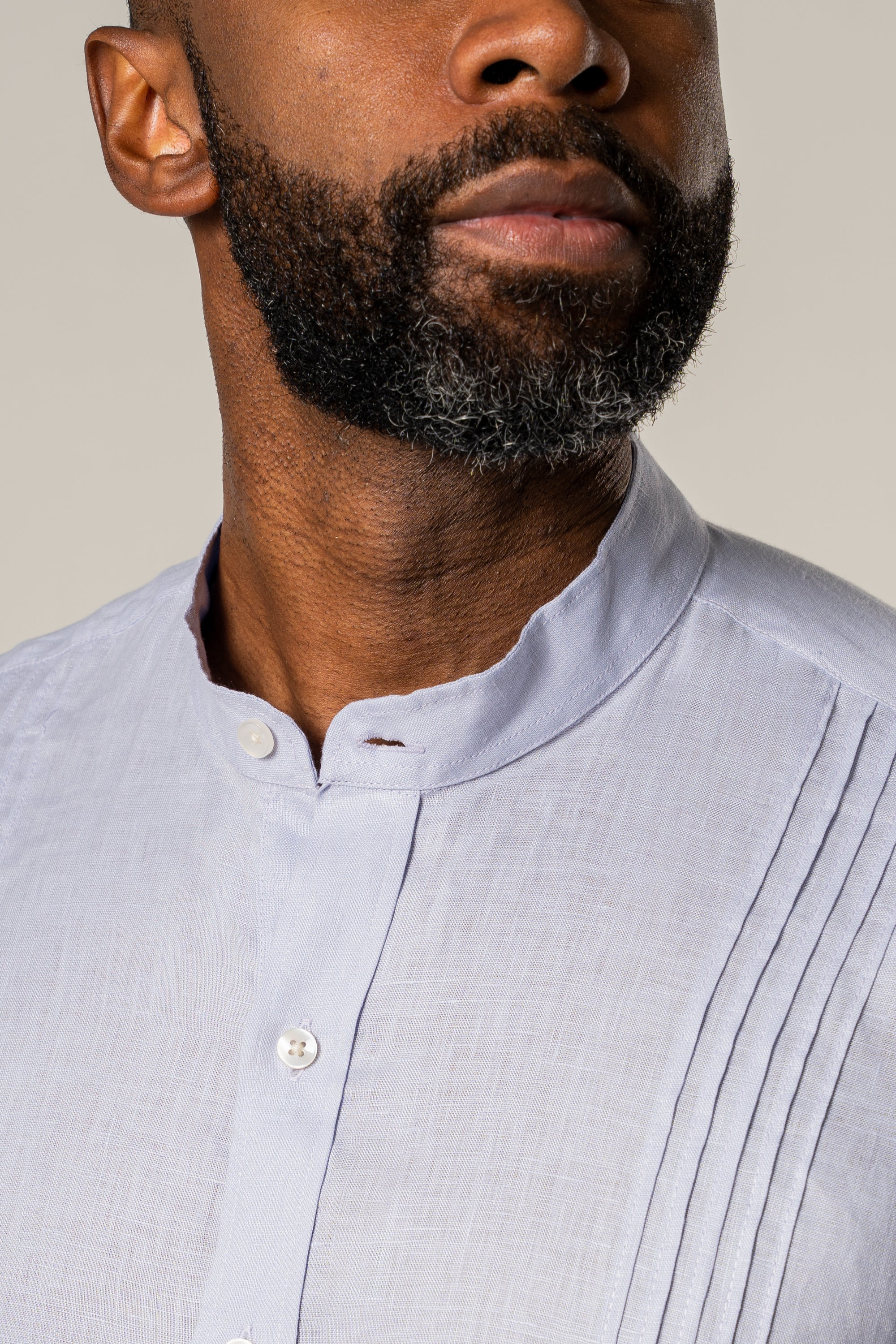 Guayabera 100% Lino Cuello Nerú