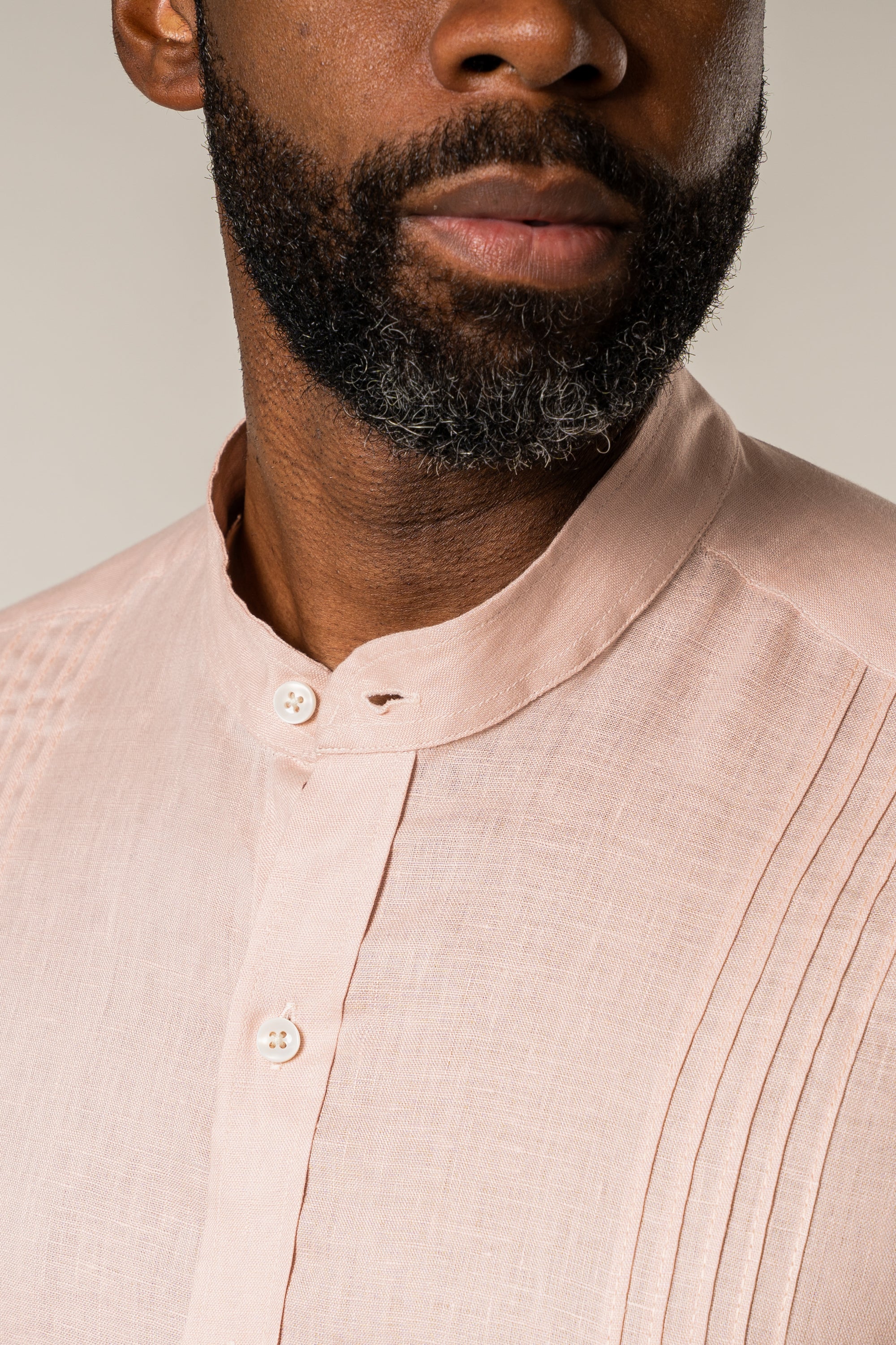 Guayabera 100% Lino Cuello Nerú