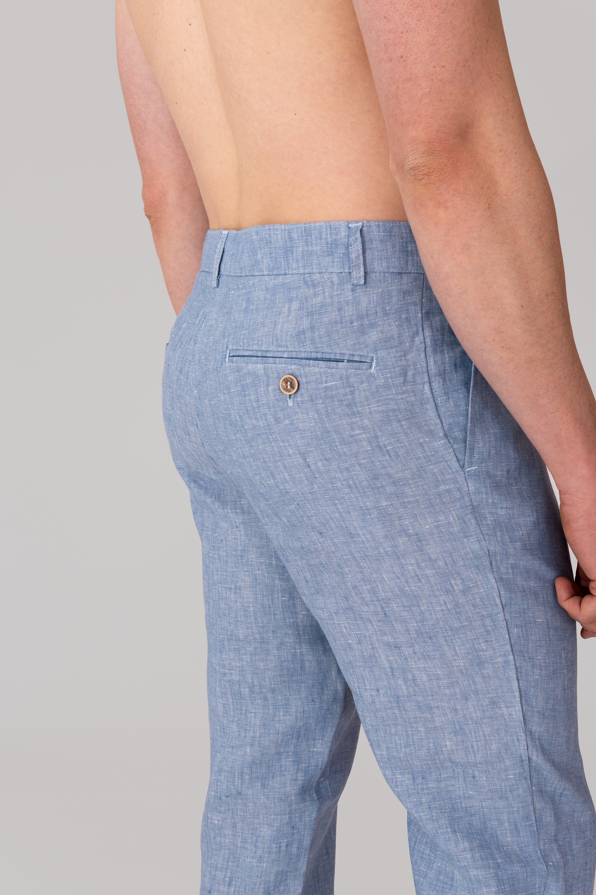 Pantalón Con Prenses 100% Lino - European Flax
