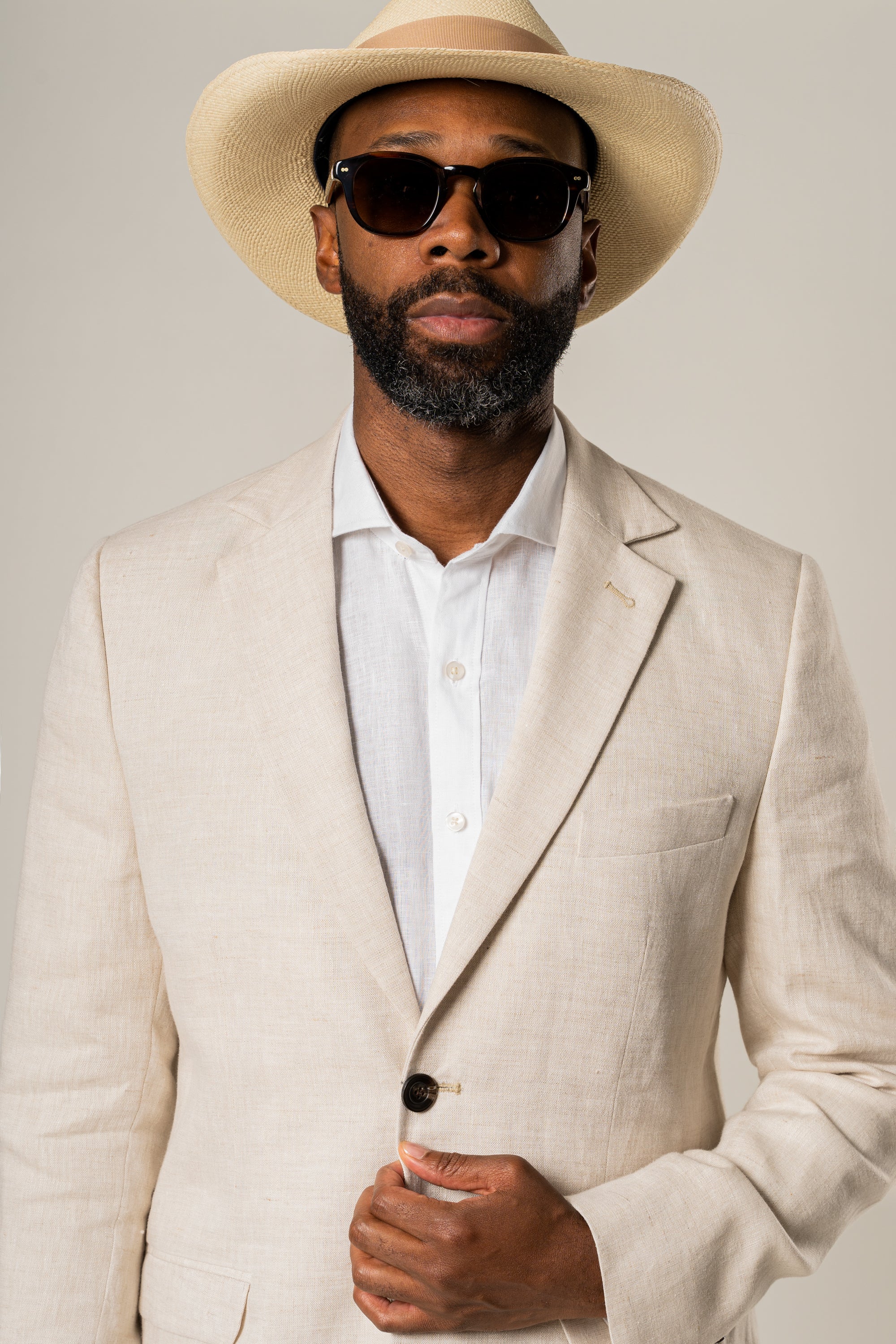 Blazer Negroni Natural 100% Lino