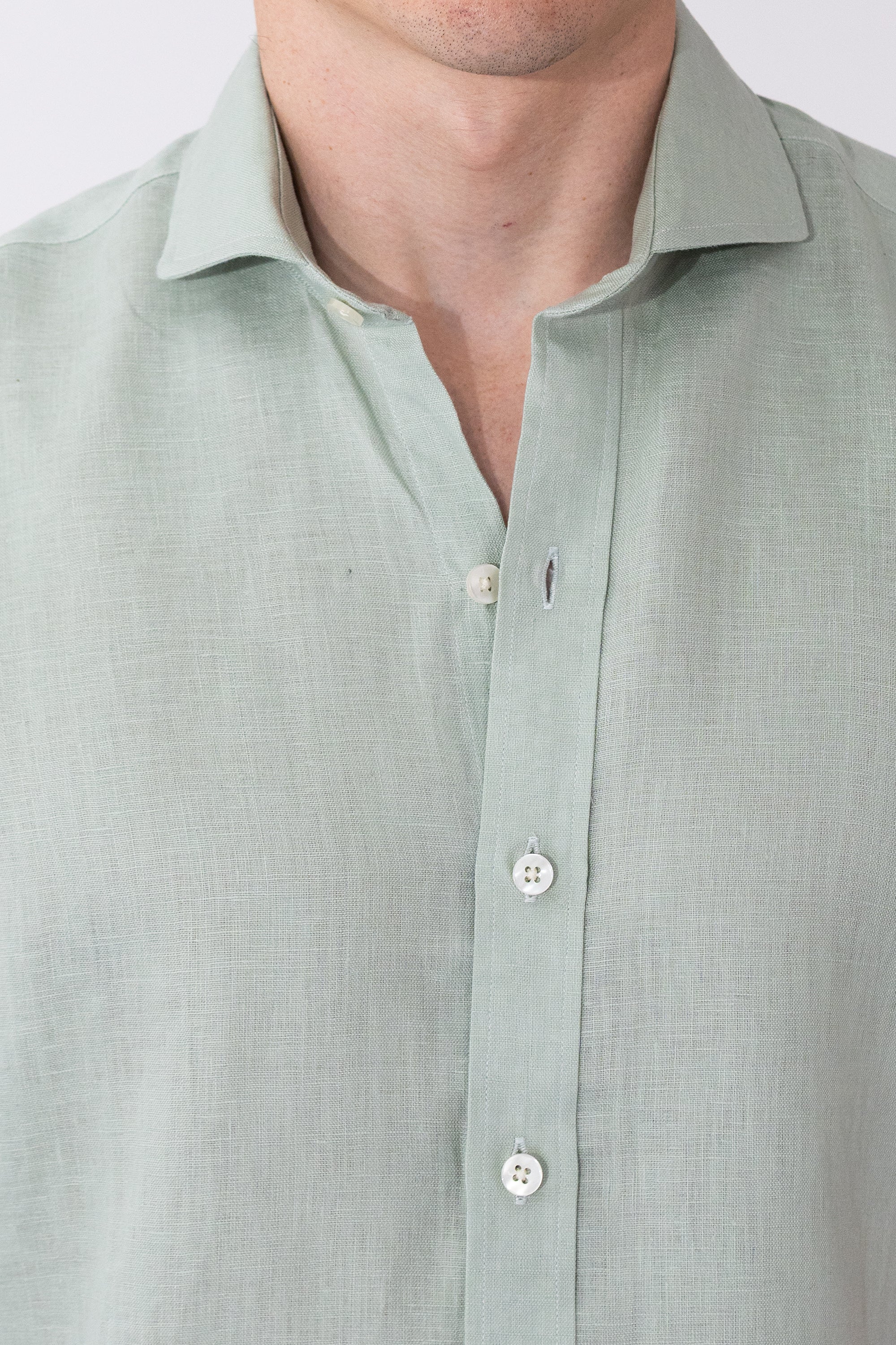 Camisas 100% Lino Cuello Francés Manga Corta- European Flax