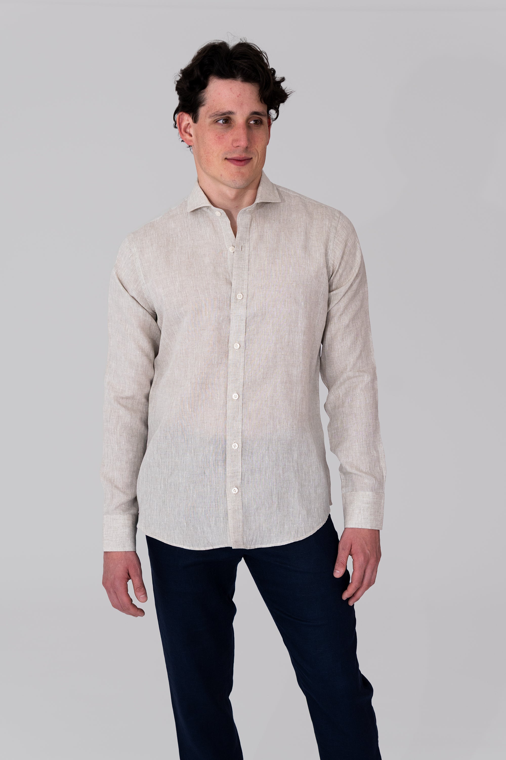 Camisas 100% Lino Cuello Francés- European Flax