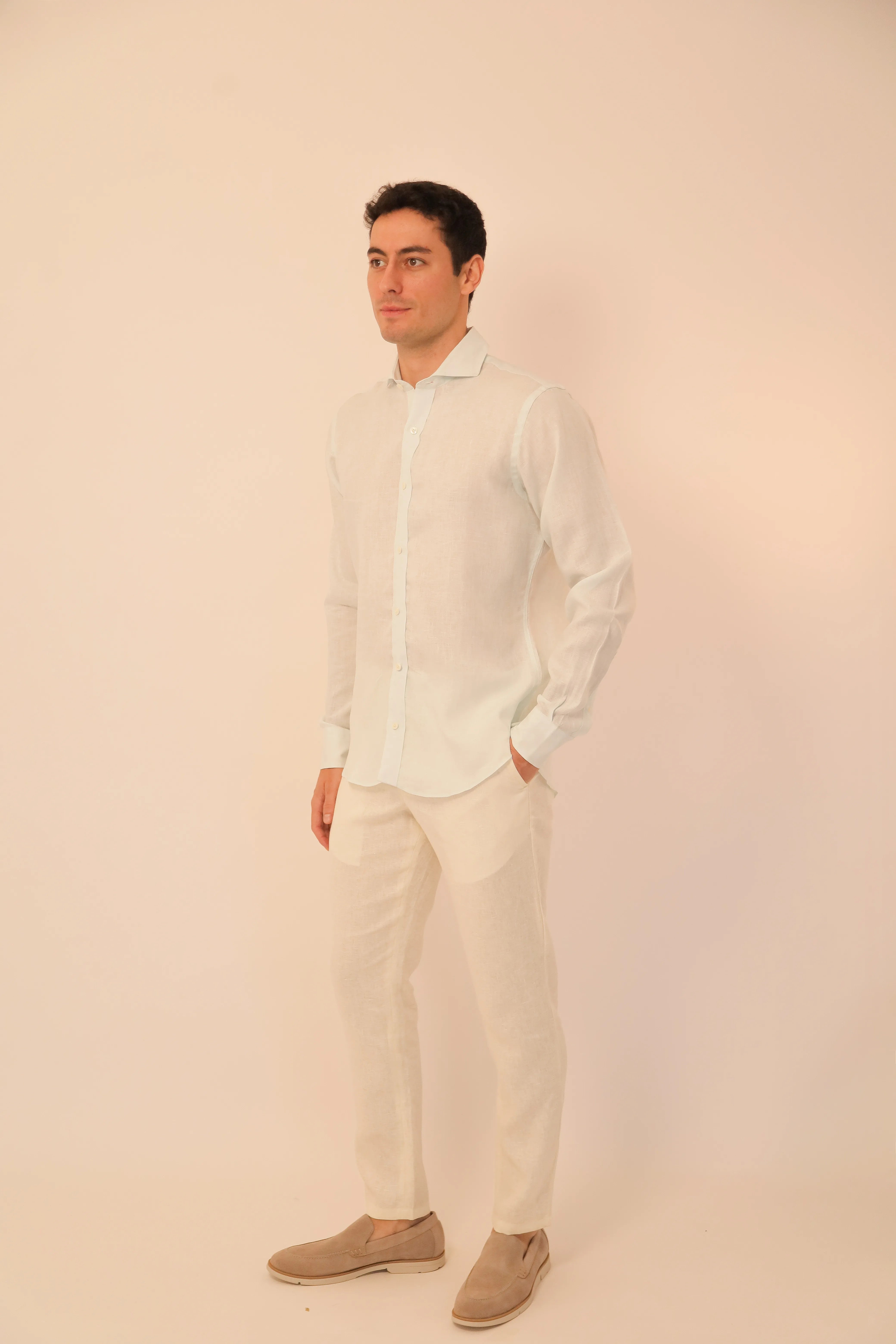 Camisas 100% Lino Cuello Francés- European Flax