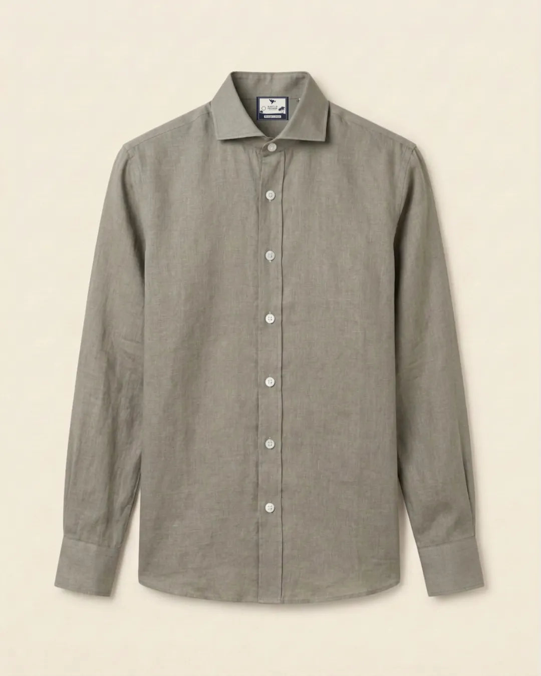 Camisas 100% Lino Cuello Francés