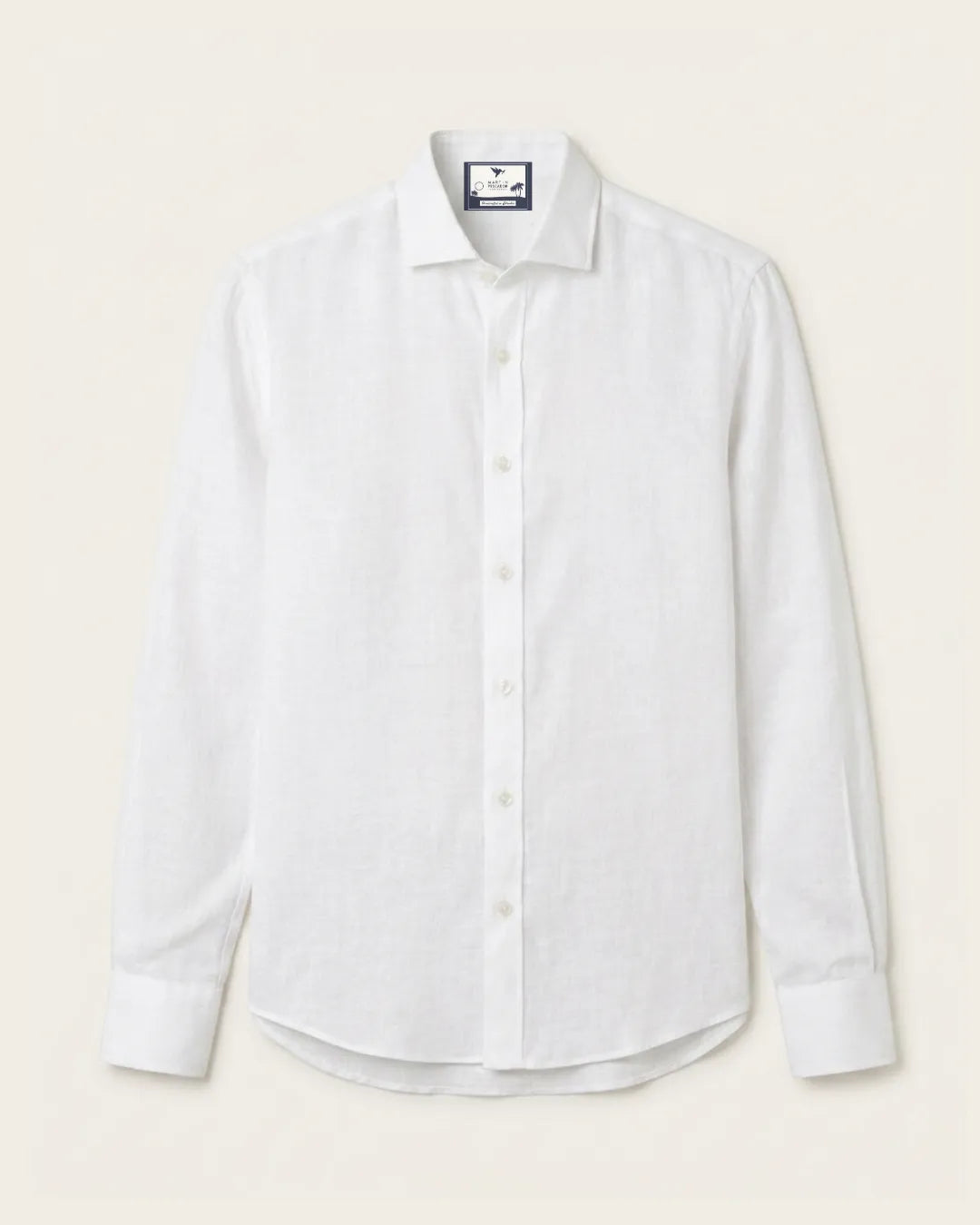 Camisas 100% Lino Cuello Francés