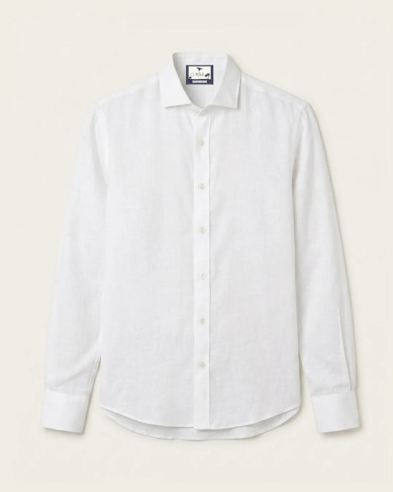 Camisas 100% Lino Cuello Francés