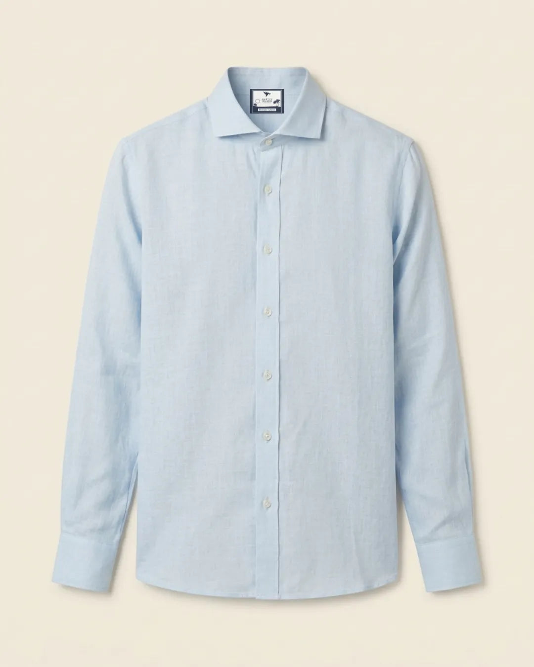 Camisas 100% Lino Cuello Francés