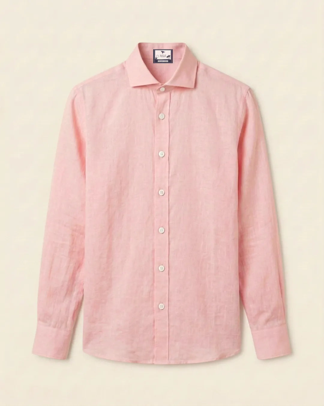 Camisas 100% Lino Cuello Francés