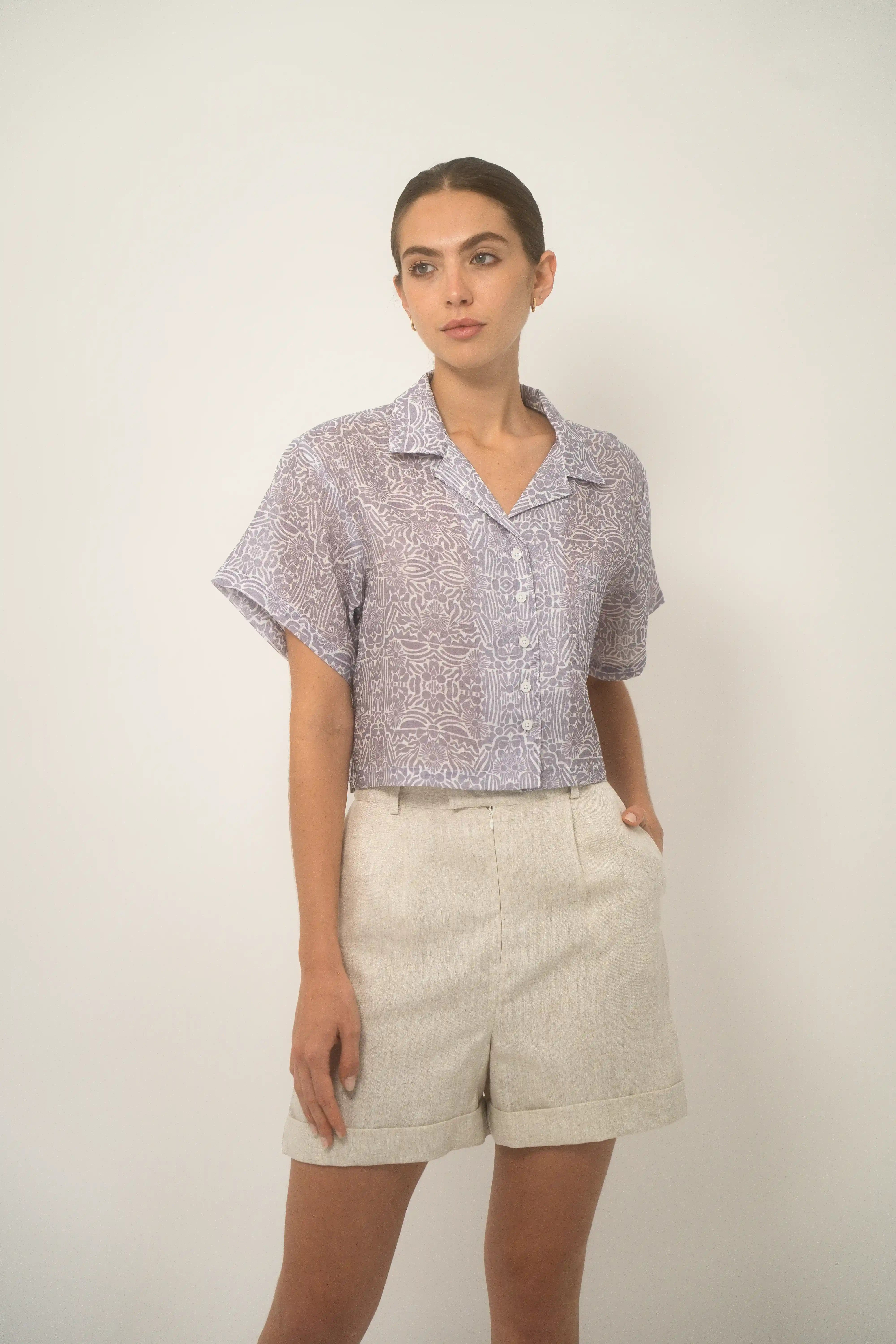 Cuban Shirt Women Lino