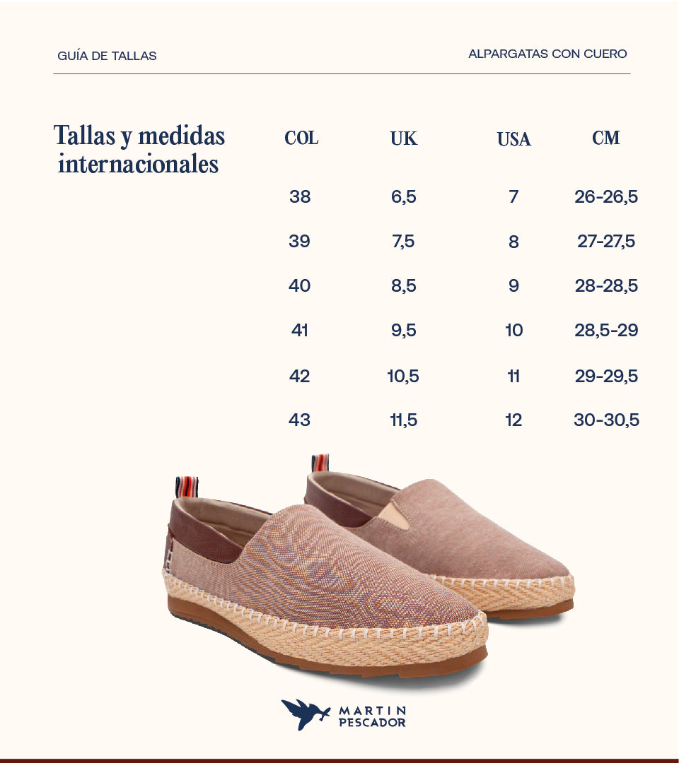 Alpargatas 100% Artesanales Con Detalles En Cuero - Outlet