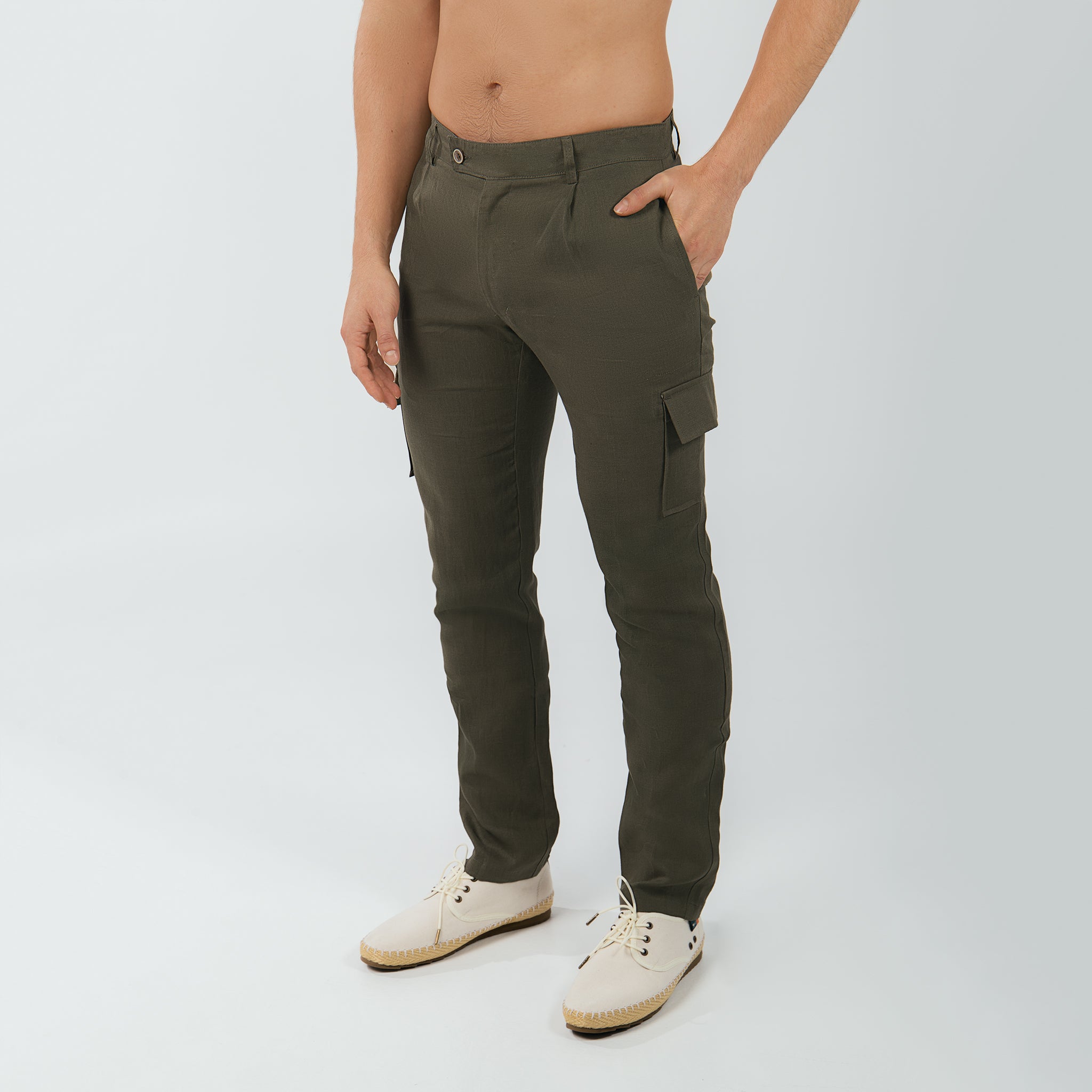 Pantalón Cargo 100% Lino - European Flax