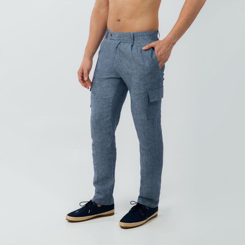 Pantalón Cargo 100% Lino - European Flax