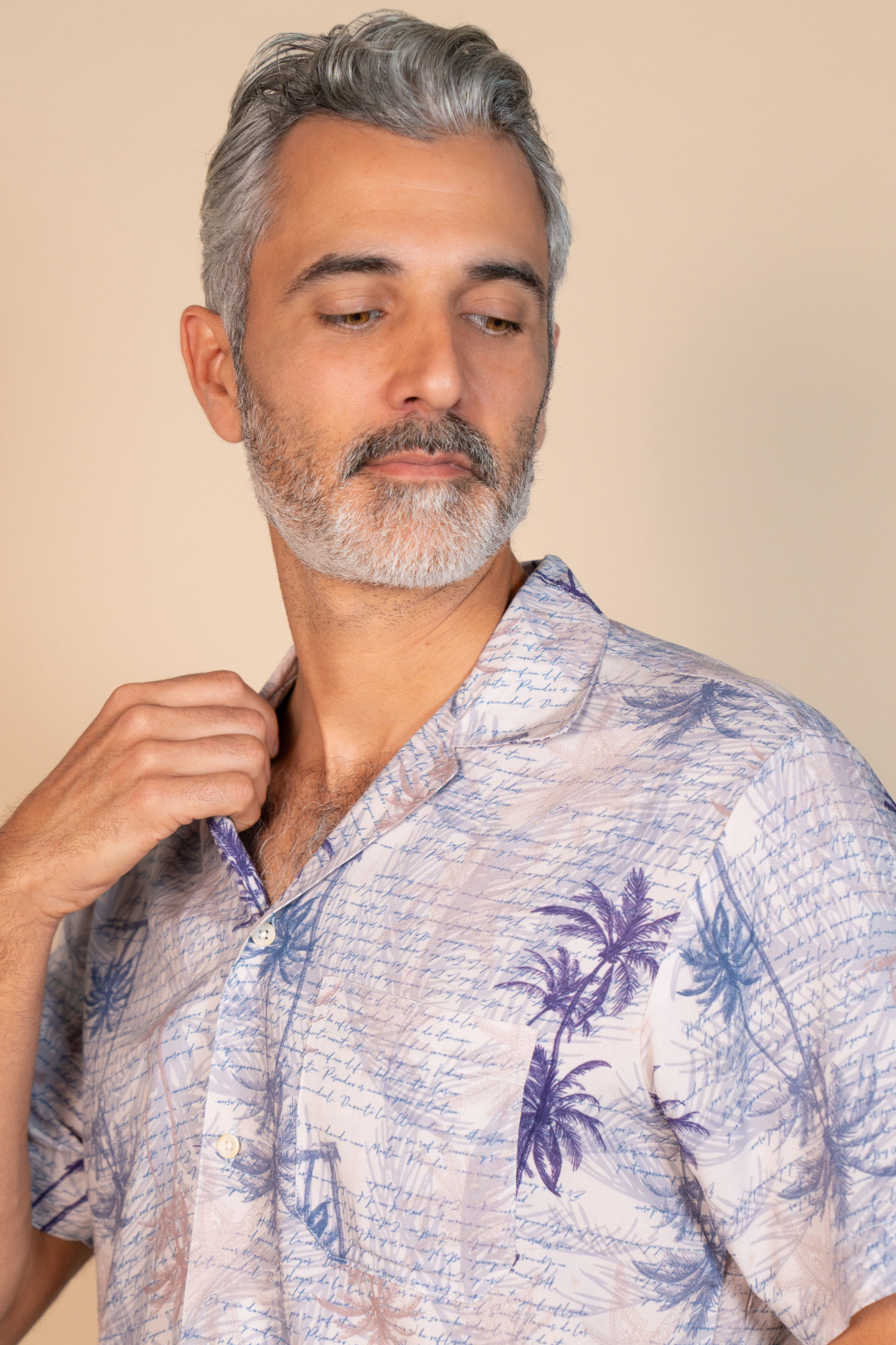 Camisas Cubanas Estampada Story Palms