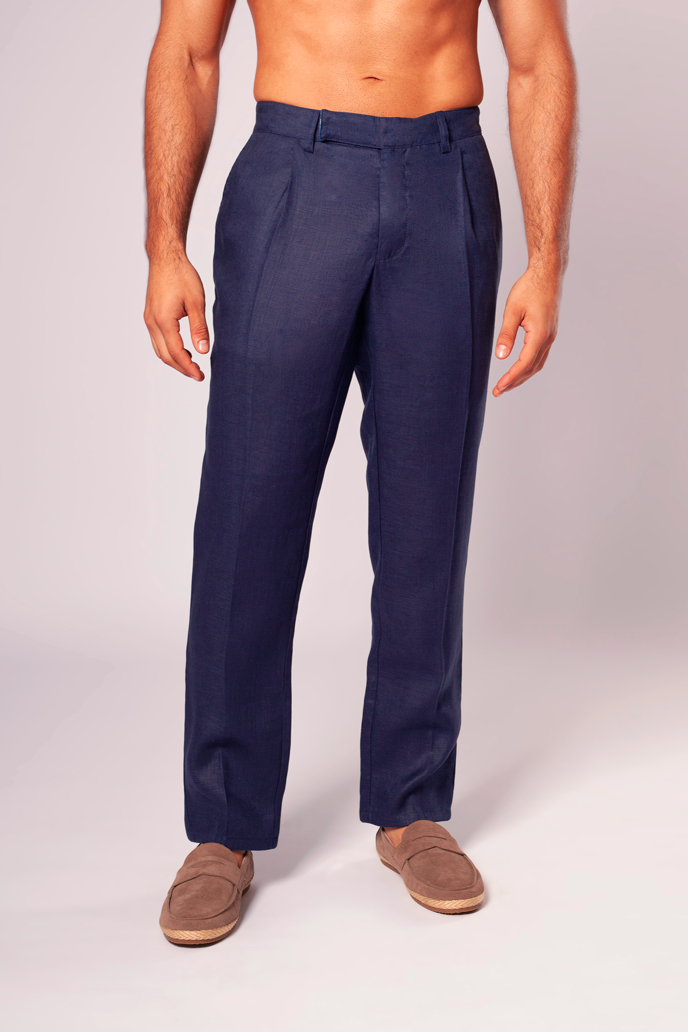 Pantalón Con Prenses 100% Lino - European Flax