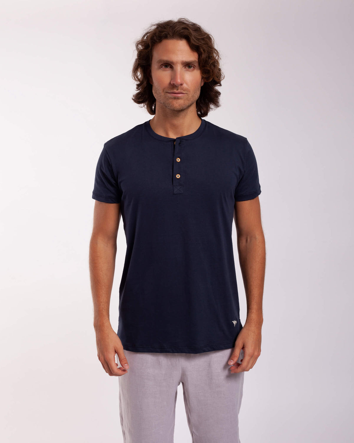 Henleys 100% Algodón Manga Corta